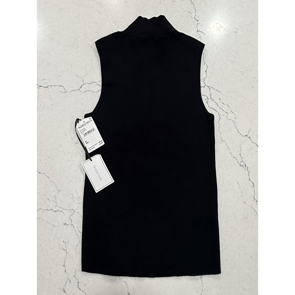 1State Women's Mock Neck Sleeveless Tank Black Size Medium New